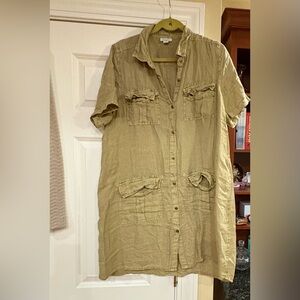 Sundance Khaki knee length Shirt Dress